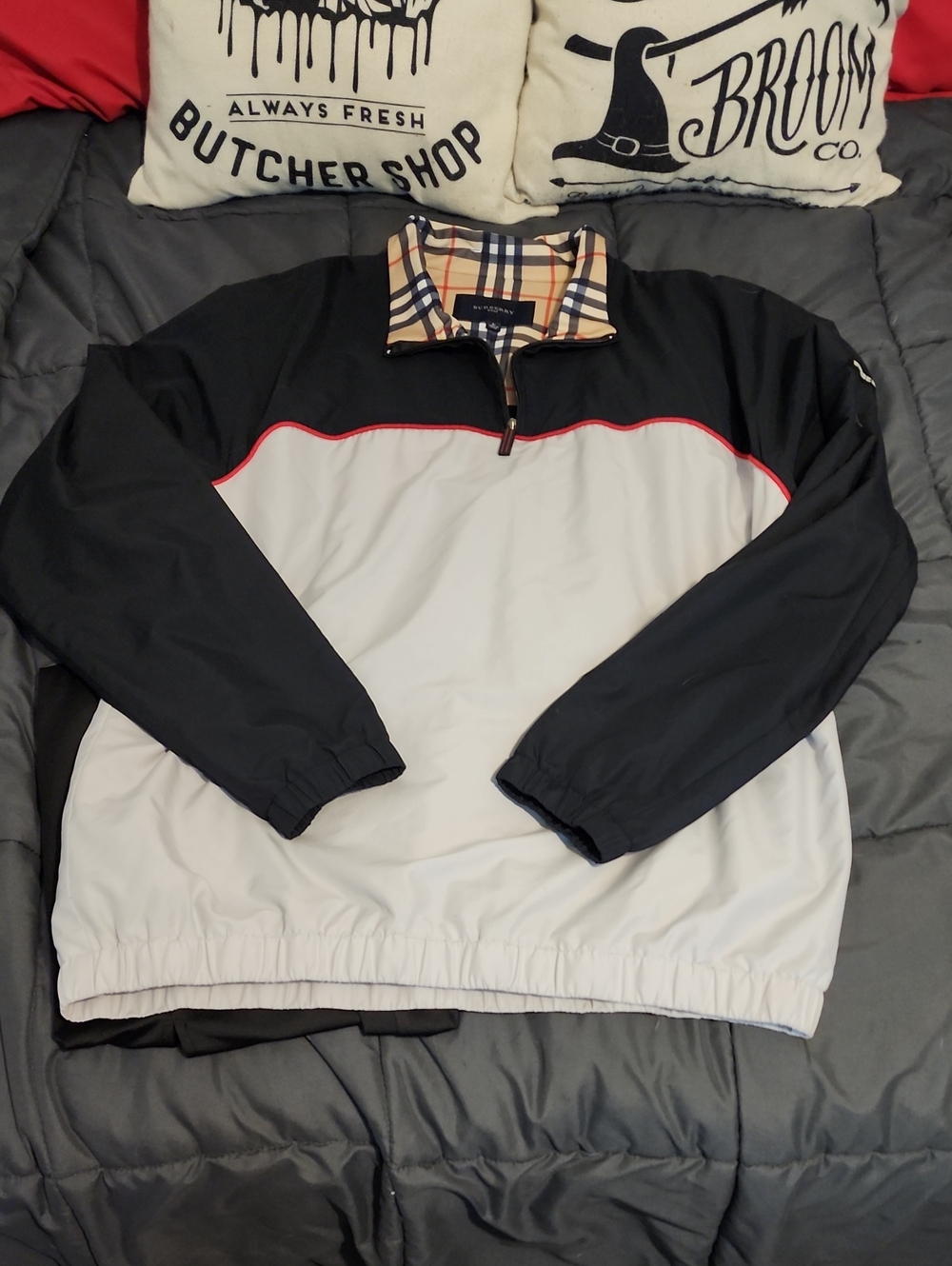 Authentic Burberry Two-tone Zip Jacket Size L